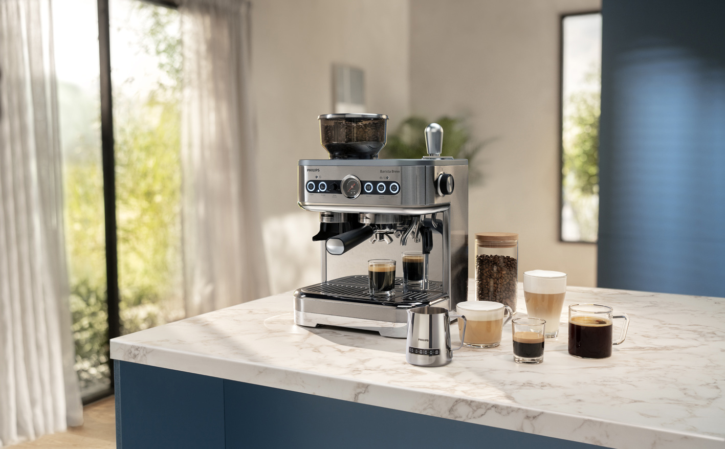 Philps Barista brew with coffee variety